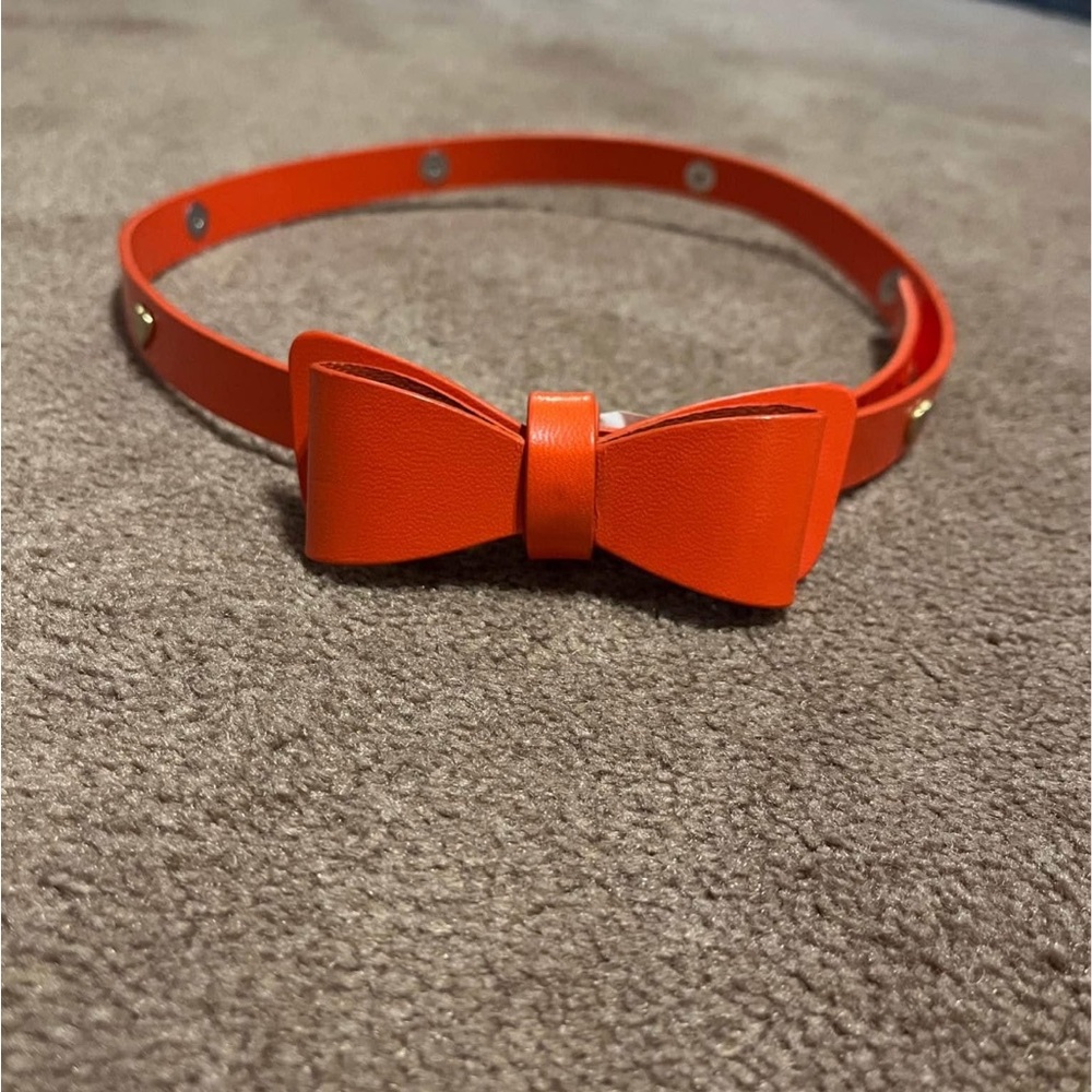 EUC Lot of 2 girls Orange Bow Belt and pink belt